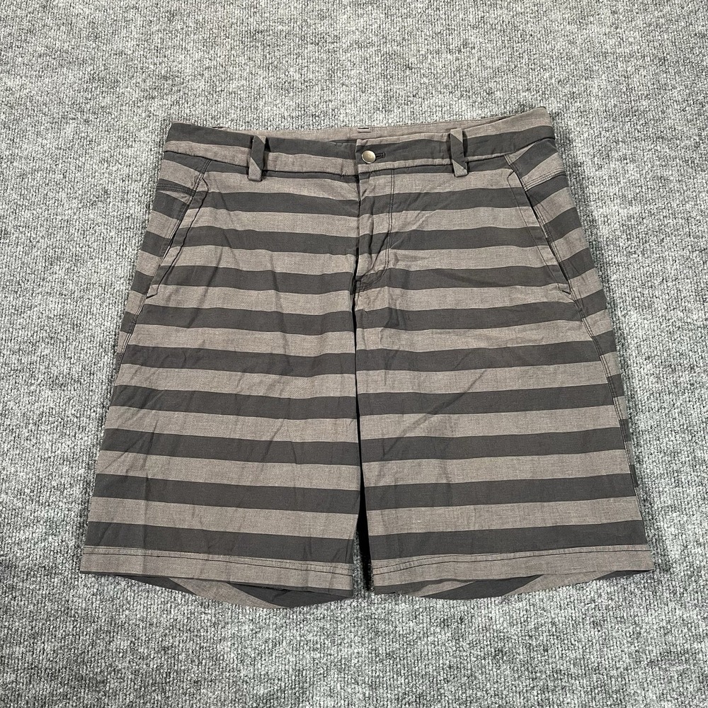 lululemon athletica Gray Striped Athletic Shorts